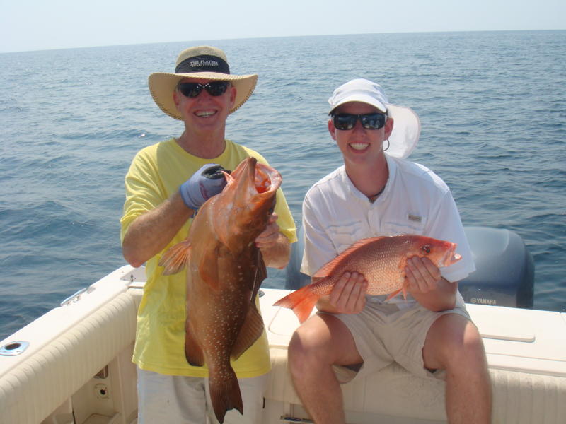 Nice Red Grouper and keeper Red Snapper!