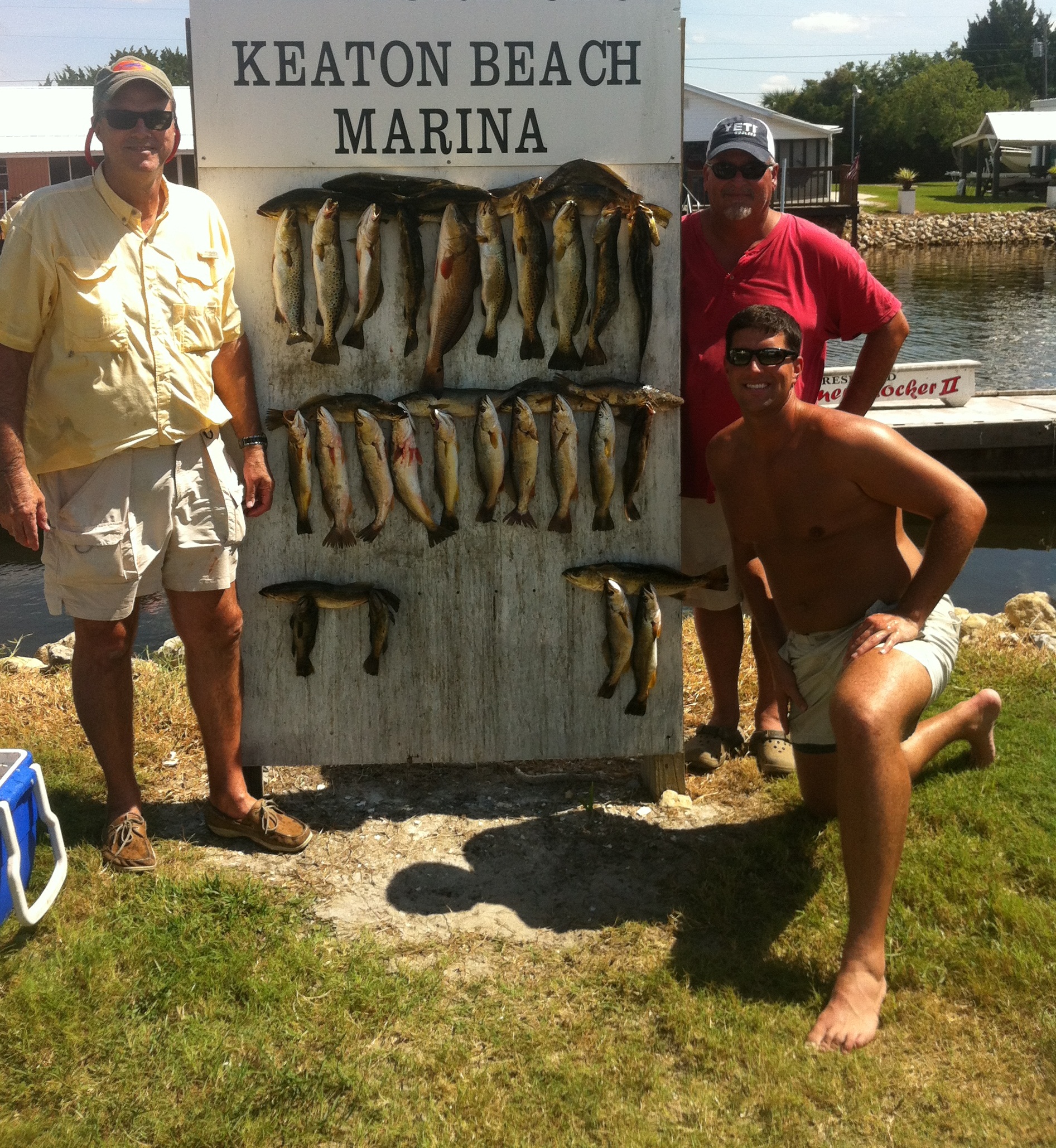 Crew with fish - sand trout on second line