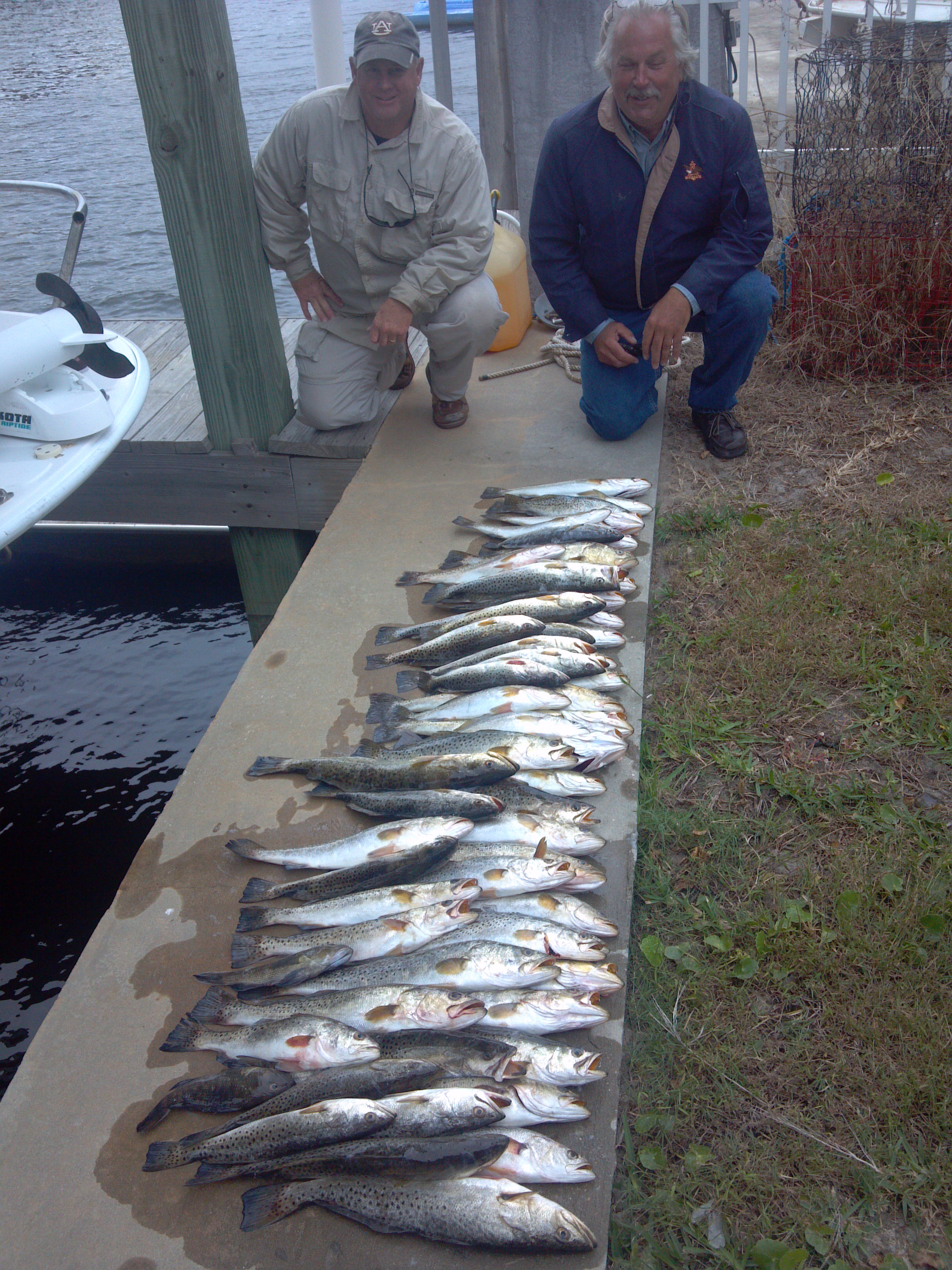 Total catch before cleaning on Sunday.