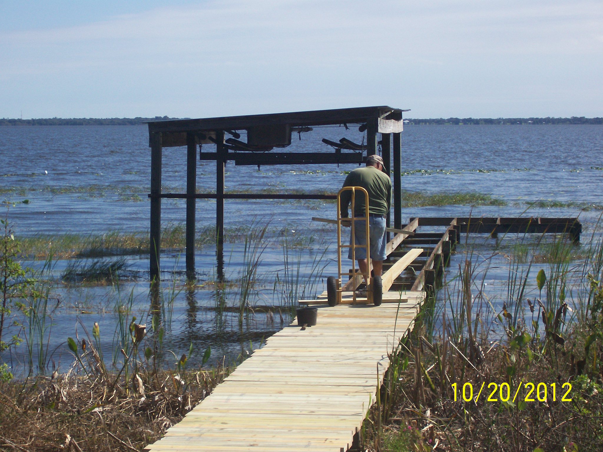 Old walk way being removed