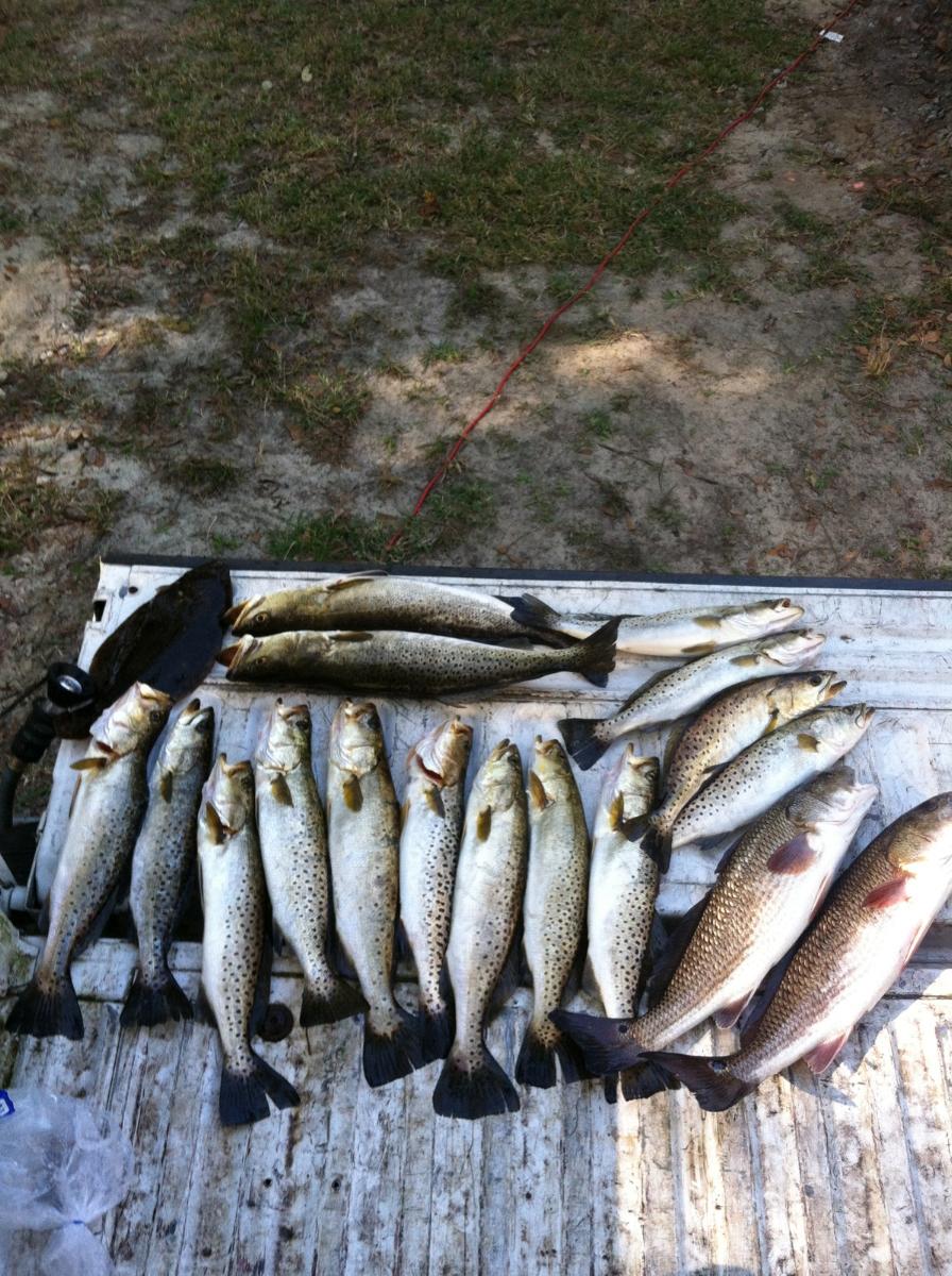 Tommy Thompson and his son Will from Capital City Trailers fished one of my Econfina holes.