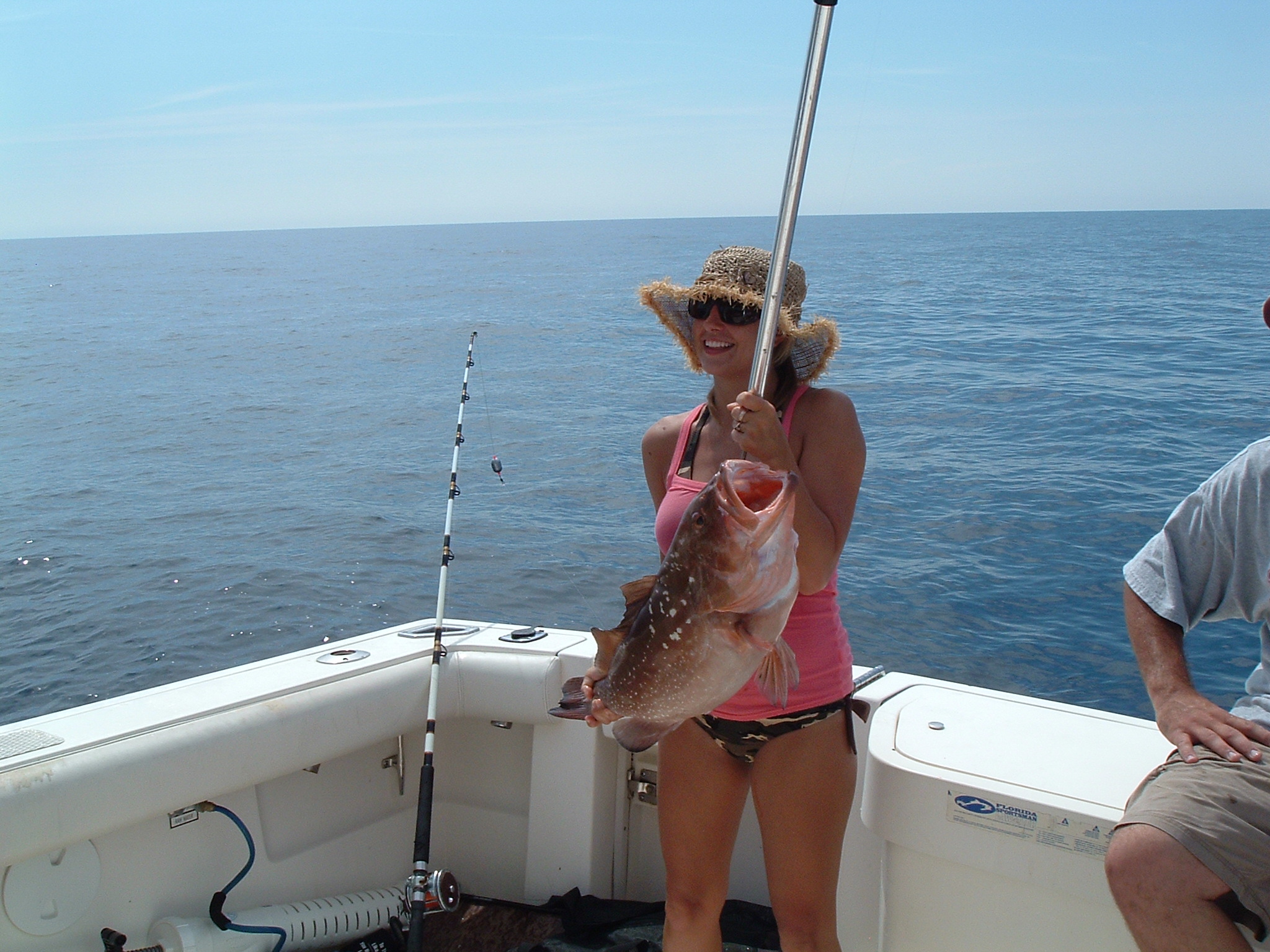 Brianna with her Red Grouper!!