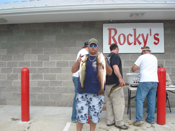 Big red and combined weight also won a surprise gift certificate from Rockys.