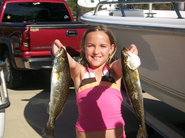 My oldest's and her trout.